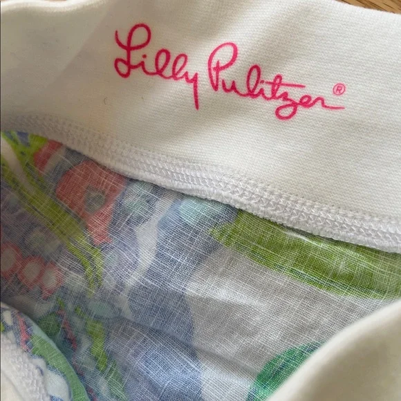 NWT! Lilly Pulitzer XL Multi conch republic linen beach pant .